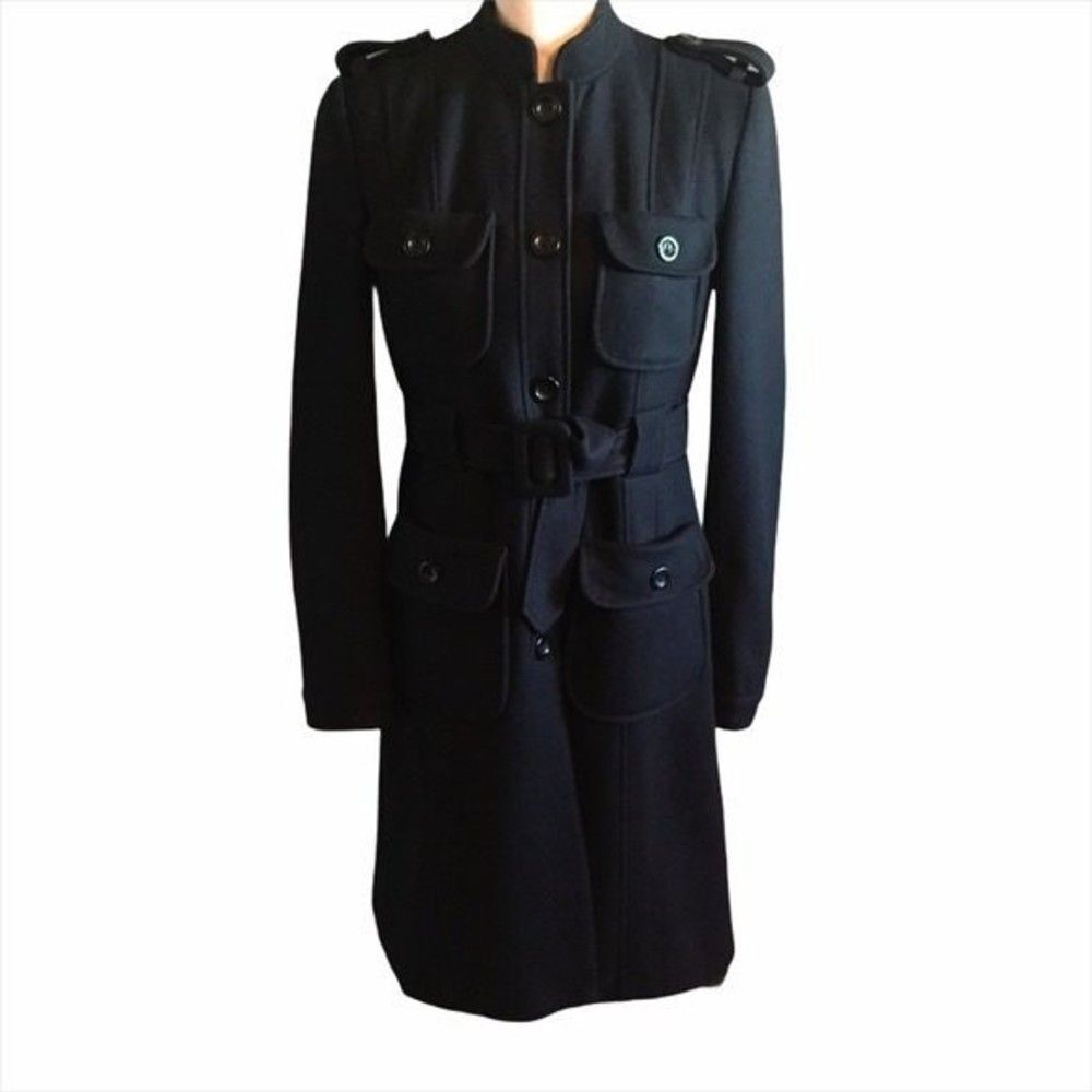 French Connection Belted Wool Coat - Picture 2 of 10